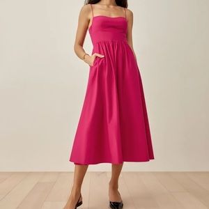 Reformation Vinny Dress Rhubarb size 2